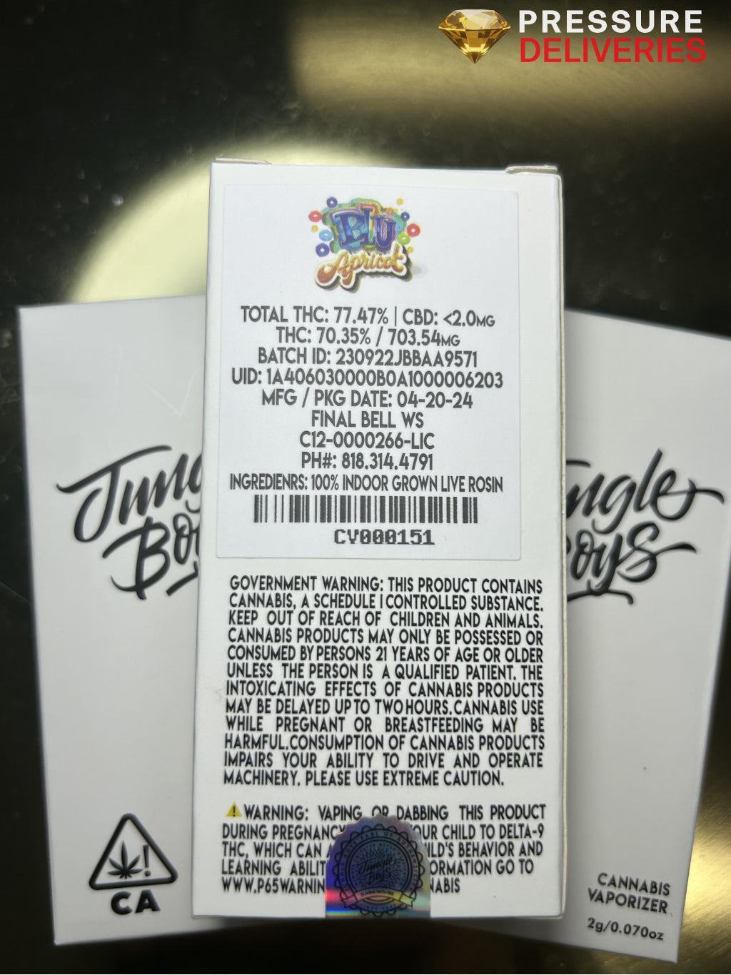 Blu Apricot (2g Disposables)