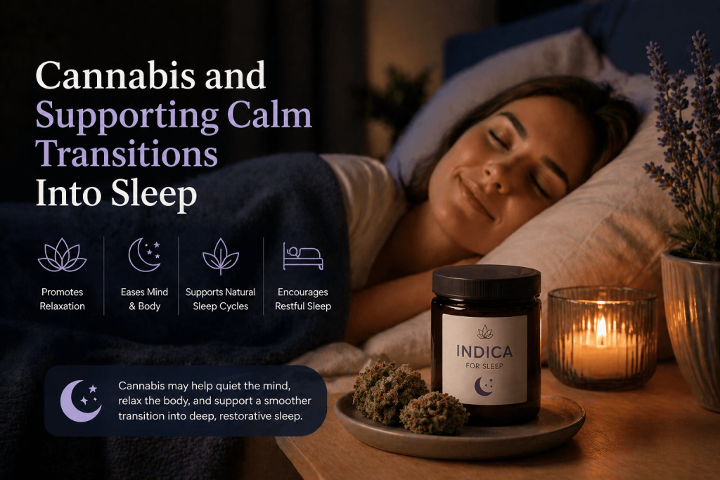 Cannabis and Calm Transitions Into Sleep