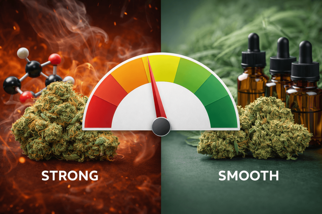strong vs smooth cannabis strain
