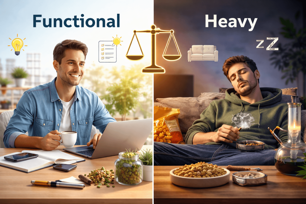 functional vs heavy cannabis effects